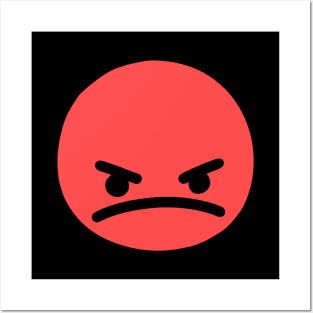 Red Angry Face Posters and Art